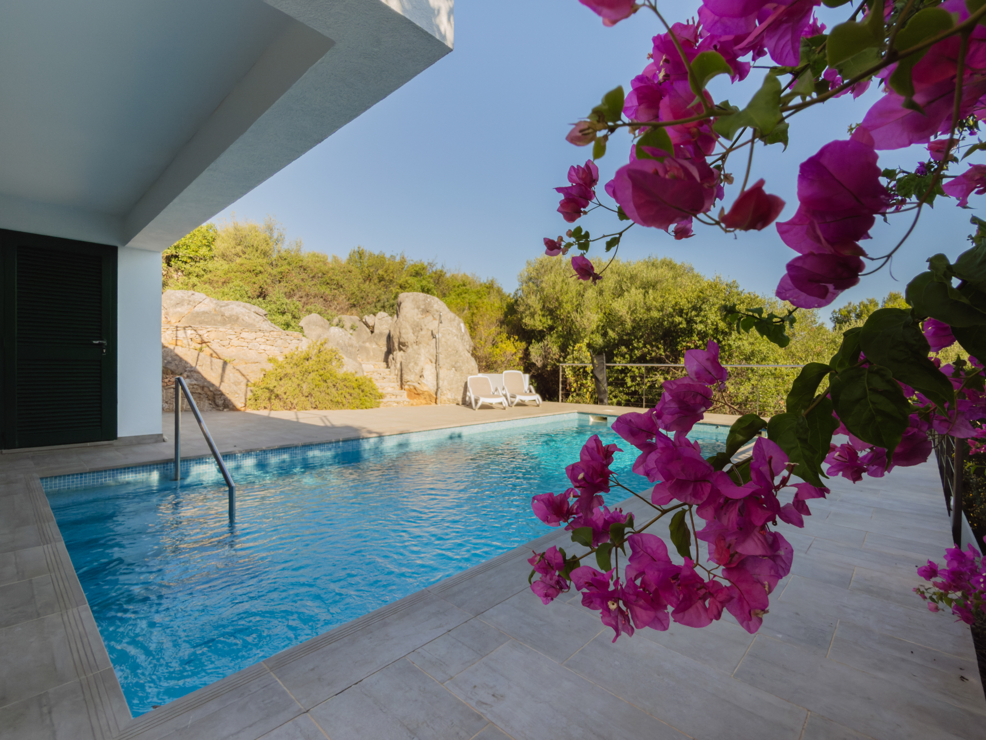 Addaia Vista — pool with bougainvillea